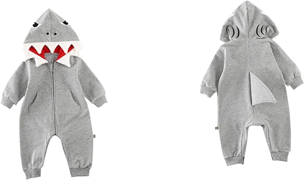Fairy Baby Baby Jungs M/&auml;dchen 3D Cartoon Hai Kost/&uuml;m Spielanzug mit Kapuze Overall Kleider