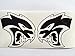2 Black Dodge Mopar Hell Cat Challenger Charger Hellcat Die Cut Decals by SBD DECALS