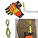 HANDLANDY Hi-vis Reflective Work Gloves, Anti Vibration Safety Gloves, Touch Screen, Orange Flexible Spandex Back Large