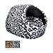 Downtown Pet Supply - Cat Cave Bed - Cute Cat Bed or Kitten Bed - Foldable, Nap Mat with Non-Slip Grip - Warm & Cozy Covered Cat Bed - Grey - 16 in x 14 in x 12 in