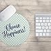 Choose Happiness Mouse Pad, Inspirational Be Happy Mint and Gold Motivational Round Mousepad - Neoprene Inspirational Quote Mousepad, Office Space Decor, Home Office, Computer Accessories Mousepads