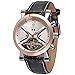FORSINING Men's Automatic Tourbillon Waterproof Calendar with Brown Leather Band Wrist Watch