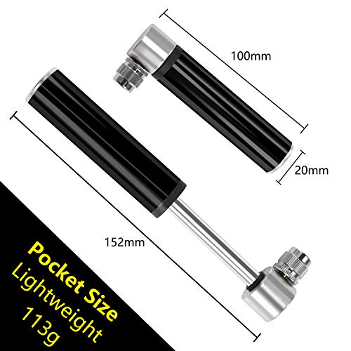 image for SHINYEVER Mini Bike Pump, Fits Presta & Schrader Valve Portable Ultral