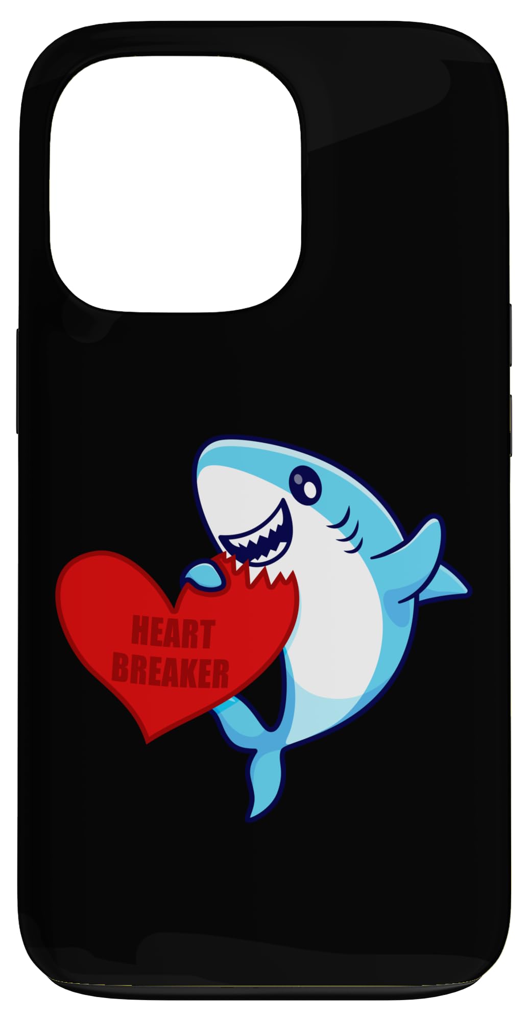 iPhone 13 Pro Heartbreaker Valentine's Day Funny Shark Eating A Red Heart Case