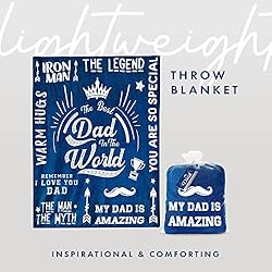 EasyFluffy Dad Blanket from Daughter or Son
