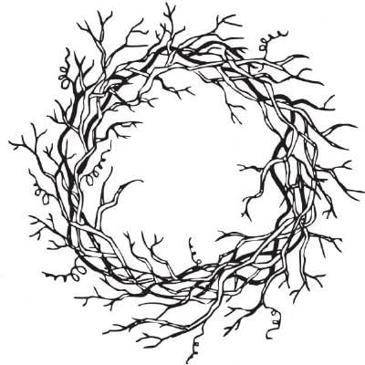 6 Pack VINE WREATH STAMP Papercraft, Scrapbooking (Source Book)