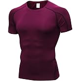 Compression Shirt Men Cool Dry Workout Tops Short Sleeve Athletic Base Layer T Shirts Gym Basketball Undershirts