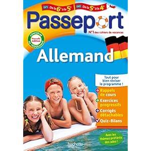 Passeport Allemand De la 6e à la 5e – Cahier de vacances 2023