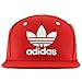 adidas Originals Men's Trefoil Chain Flatbrim Snapback Cap, Scarlet/ White, One Size