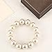 Caperci Fashion Jewelry 13mm Stretch Simulated Pearl Bracelet for Women