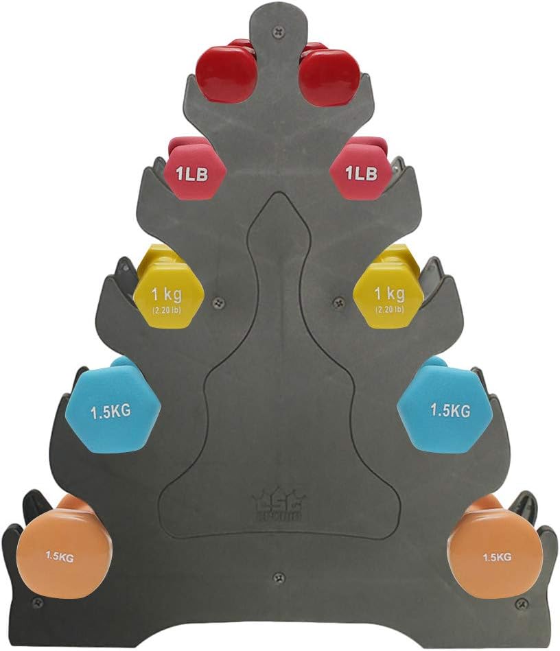 3/5 Tier A-Frame Dumbbell Storage Rack Stand Multilevel Hand Weight Tower Dumbbell Rack Stand for Gym Organization Free Weights Dumbbells Set for Home Gym Exercise