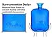 Ohuhu 2L Hot Water Bottle Transparent Classic Bottle with Knitted Cover for Pain Relief Hot Therapy Blue Hot Water Bottles, 2000ml 68oz