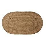VHC Brands Coastal Farmhouse Flooring - Natural Jute Tan Oval Rug, 2'3