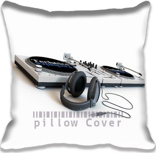 Soft and Easy Care Throw Pillow Case Durable Hold Pillow Cover music Headphone DJ Mixer Cushion Cover Breathable No Ordor Hold Pillow Cover
