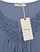 Bebonnie Trendy Tops for Women, Women's Lightweigh Chiffon Casual Summer Shirts Grey Blue XL