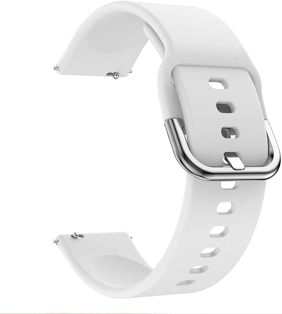 BIGCHINAMALL Watch Strap 20 mm, Smartwatch Silicone Straps white