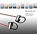 Sweatproof Sport Bluetooth Earphones, AONOKOY Wireless Stereo Earhook Headphones Headset In-ear Earbuds Noise Cancelling with Mic for Smartphone (Red)