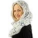 Hanukkah Star of David Dreidels Menorahs Soft Light Loop Infinity Scarf White