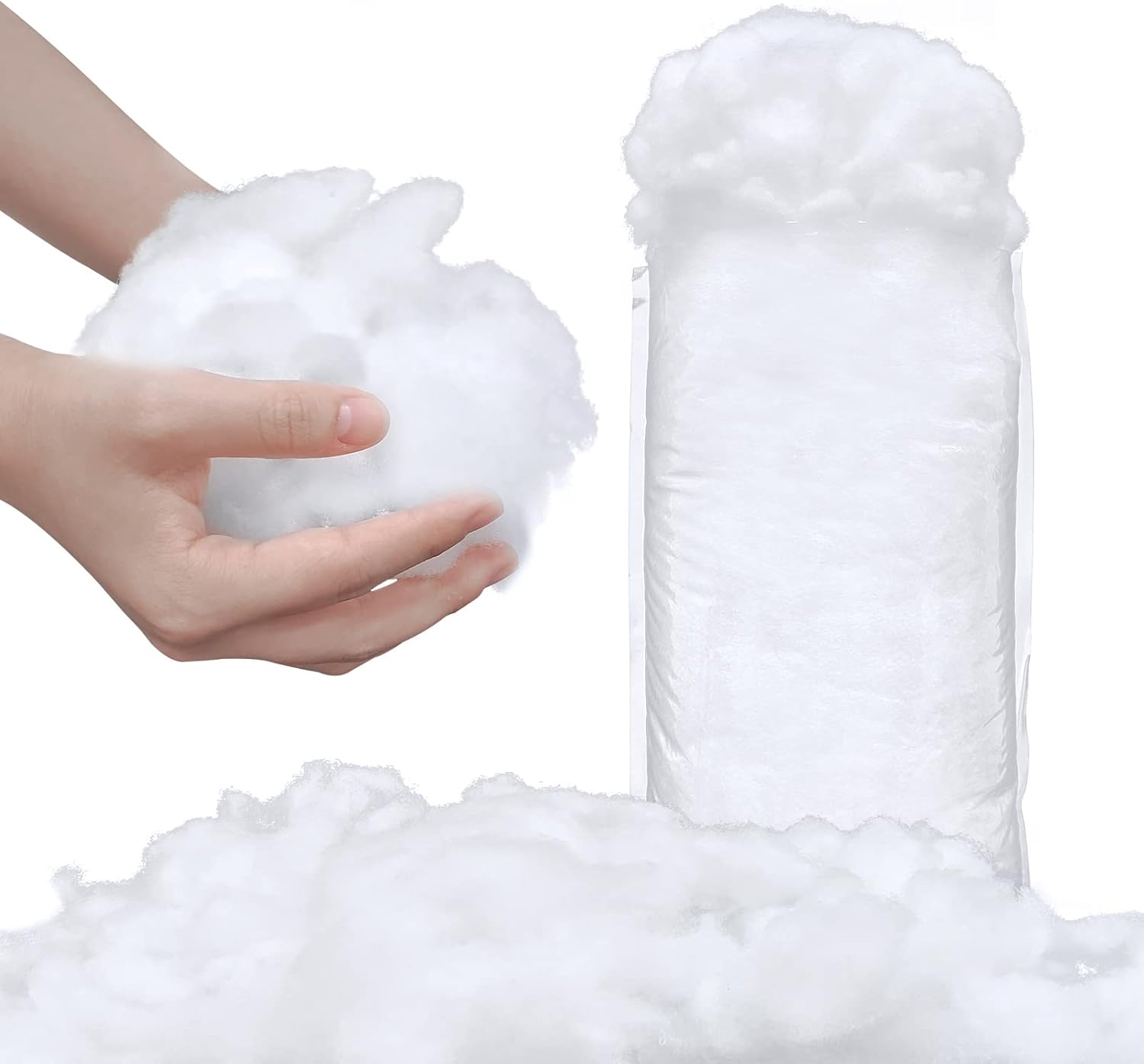 Artificial Snow - Fake Snow Decorations, 30 Sqft Fiber Fluffy Christmas Artificial Snow Cotton for Indoor Home Christmas Decor Village Tree Winter Mantle Displays Fake Snow for Winter Christmas Tree Holiday (10 Oz)