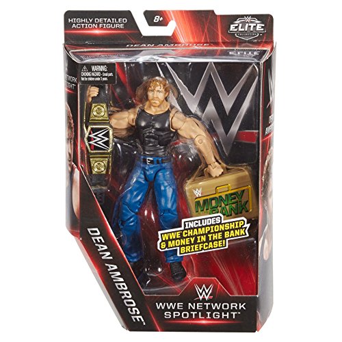 WWE Elite Collection, WWE Network Spotlight 6 Dean Ambrose figure with Championship & Money in the Bank Briefcase
