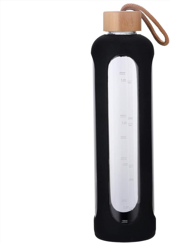 32 Oz Glass Water Bottle With Silicone Sleeve