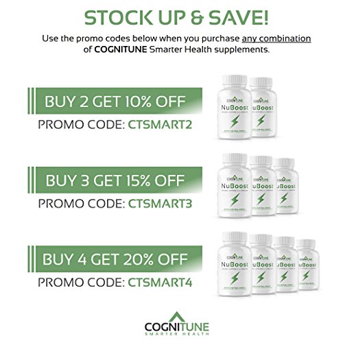 NuBoost All Natural Caffeine Pills with LTheanine + BioPerine