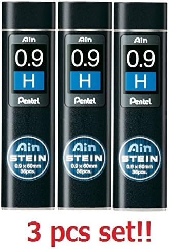 [3 set!!!] Pentel Mechanical pencil core replacement Ain Stein 0.9mm H 40leads×3 C279-H from Japan