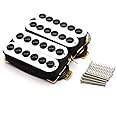 High Output Invader style Guitar Humbucker Pickups Ceramic Magnet Neck and Bridge Pickups For Electric Guitar Parts (White)