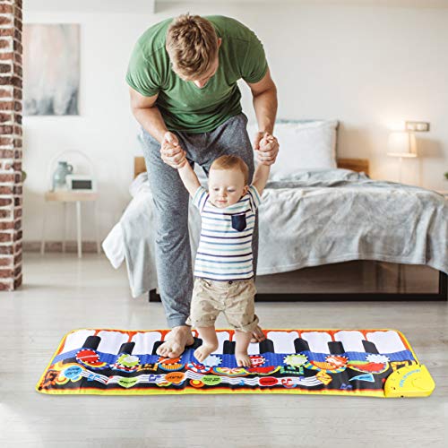 image for WOSTOO Music Mat, 19 Keyboard PlayMat Piano Mat Dance Floor Mat with 8