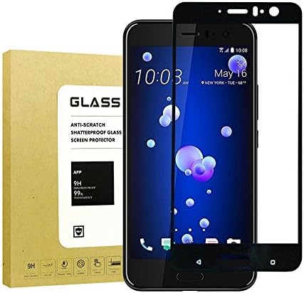 HTC U11 Tempered Screen Protector [2pack] Thierfy [Bubble-Free][Anti-Scratch] 9H Hardness[Scratch Resistant] HD Clear Film Screen Protector for HTC U11 Black