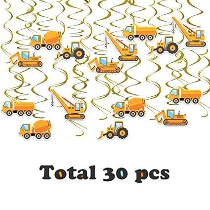 Construction Zone Happy Birthday Banner Hanging Party Decoration