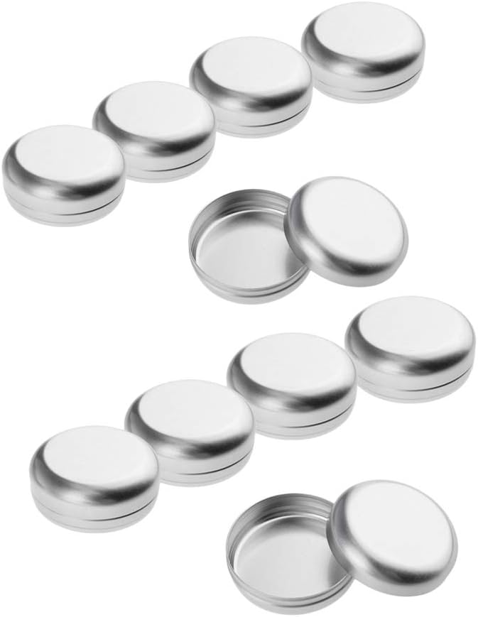 Amazon Co Jp Sharplace アルミ缶 丸型 小分け容器 詰め替え 空き缶 ジュエリー 小物入れ Diy手作り用品 小物用収納ボックス 10個入 ビューティー