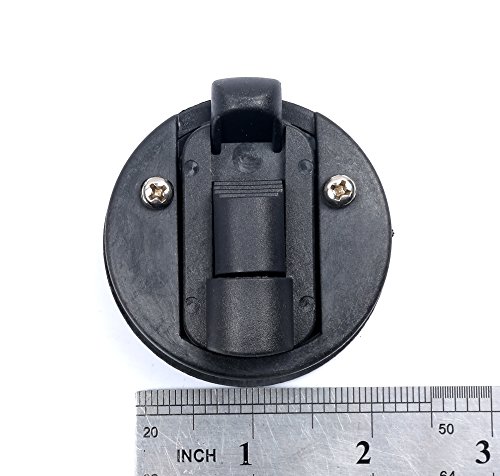 image for THORN Boat 2'' Flush Pull Slam Latch Black Plastic Round for RV Boat M