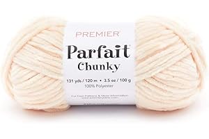 PREMIER YARNS Premier Parfait Chunky Yarn, Super Bulky Yarn, Ideal Yarn for Knitting and Crocheting, Made of Polyester, Shell, 3.5 oz, 131 Yards