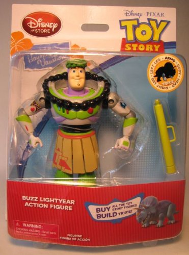Toy Story Hawaiian Vacation Buzz Lightyear Action Figure -- 6'' H -- With Build Trixie Parts