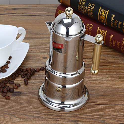 DYB Espressokocher Moka Topf Induktion Kaffee Topf Italian Style Moka Pot Kälte Brühkaffeemaschine Edelstahl Home… – Bild 5