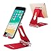Adjustable Cell Phone Stand,YOSHINE Cell Phone Holder Compatible for iPhone&iPad Desktop Phone Tablet Stand with Anti-Slip Base & Convenient Charging Port Universal Stand for All Smartphones & Tablets
