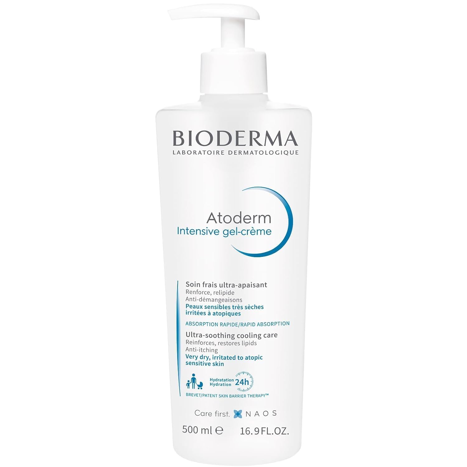 Photo 1 of Bioderma Atoderm Intensive Gel-Cream, Soothing Body Moisturizer for Dry to Atopic Sensitive Skin, 24-Hour Hydration, 16.9 Fl Oz