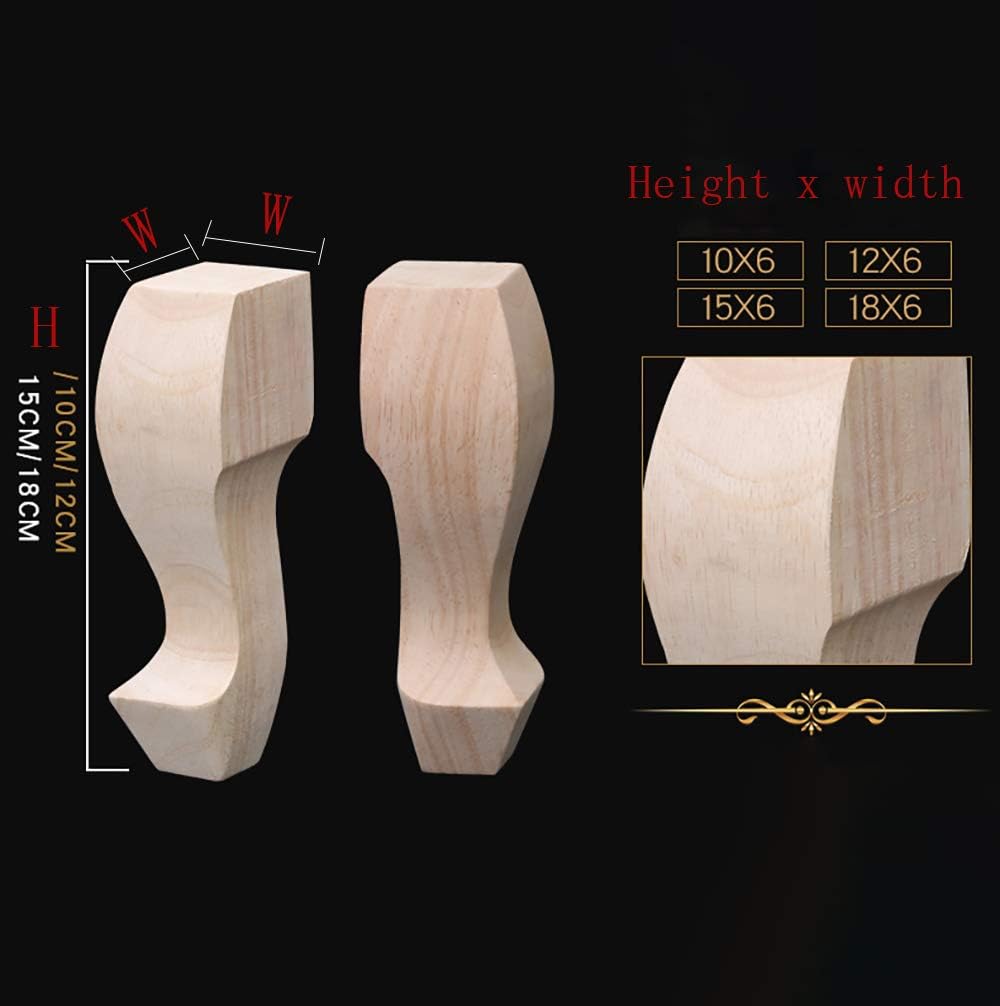 YTLJJ Patas para Muebles Madera Pata Pie De Muebles Tallados De Madera