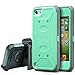 ULAK Case for iPod Touch 7, iPod Touch 6 Case, Knox Armor Dual Layer Hybrid Protective Cover with Belt Clip Holster for iPod Touch 7th/6th/5th Generation (Green)