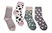 Dosoni Girl Novelty Cartoon Animal Lovely Cute socks 4 packs-Gift Idea (Cow/Gray)