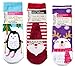Bath and Body Works 3 Pack Christmas Shea-Infused Lounge Socks. Penguin, Santa & Elf and Polar Bear.
