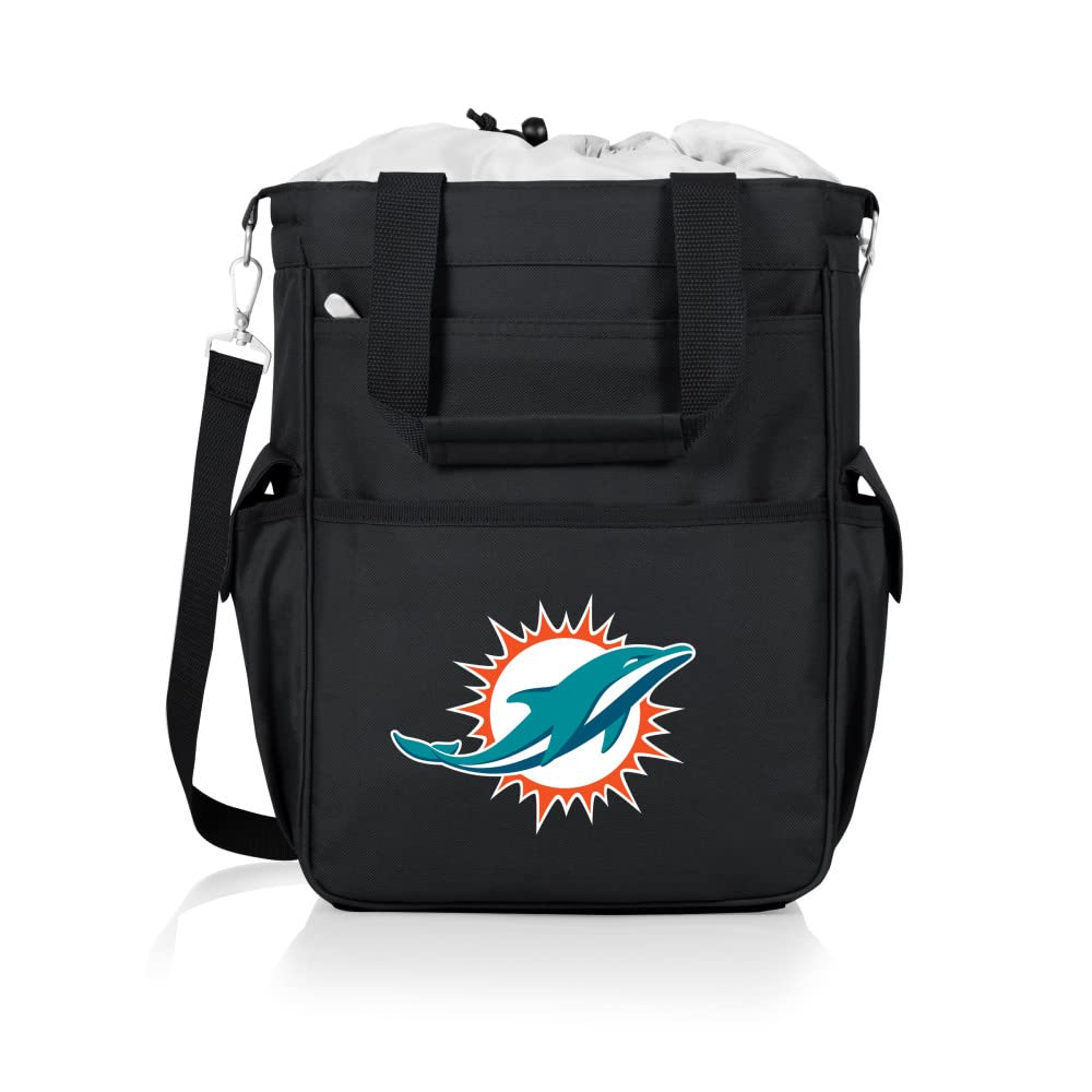 PICNIC TIME Black Miami Dolphins Activo Cooler Tote