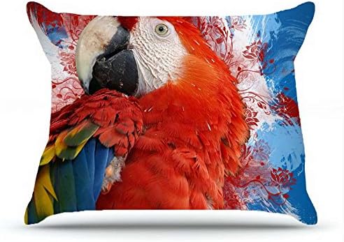 Standard Pillowcase 20 x 26 Inches Cotton Pillowcases Decorative Pillow Cover Case with Hidden Zipper Decor Cushion Covers - Animals bird paints parrot For Bedding Room
