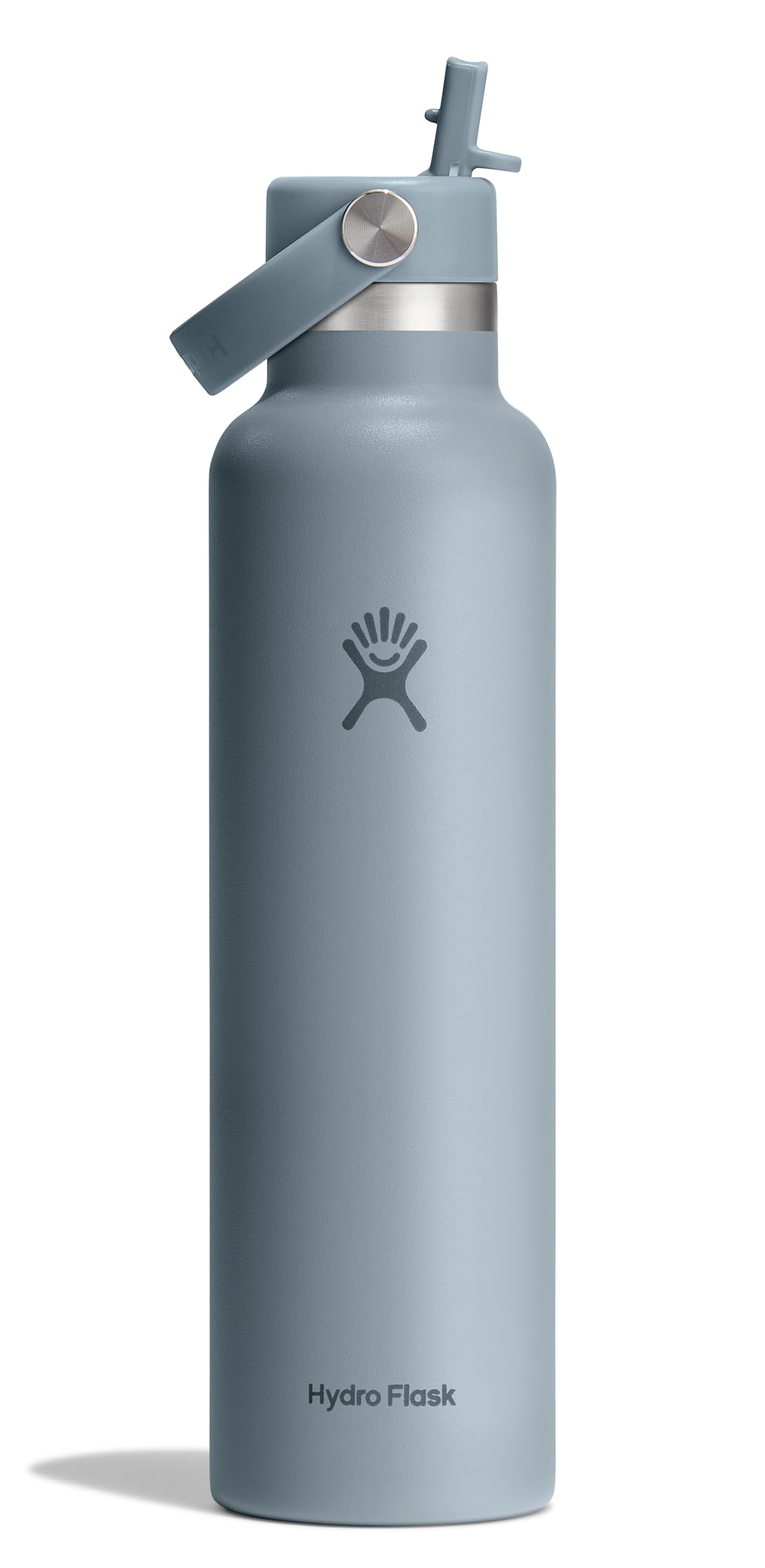 Hydro Flask Water Bottle - Insulated Stainless Steel - Straw Lid, Non Spill, Leakproof in 24 Oz Shale Gray Image