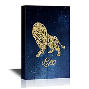 Constellation Canvas Wall Art - Leo - Gallery Wrap Modern Home Art | Ready to Hang - 12x18 inches