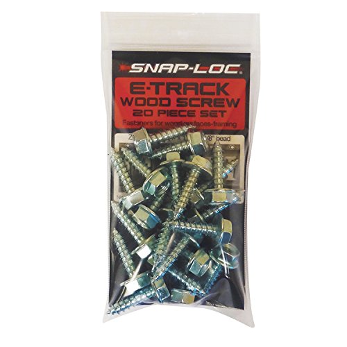 E-Track Wood Screw 20 Piece Fastener Set (1/4"x1" Washer Head Lag) - Thumbnail 3