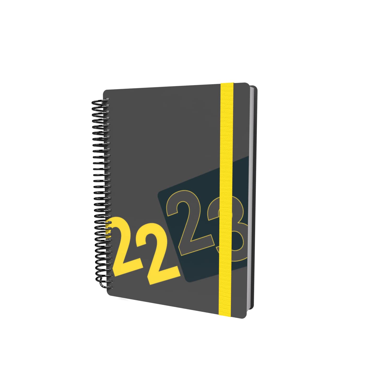 Collins Delta A5 Day To Page Mid Year Academic 2022-23 Diary - Yellow (FP51M.45-2223) - Student Journal Planner with diary, notes and timetables