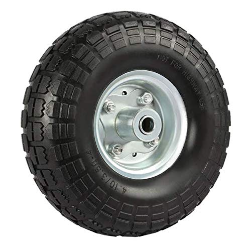 Yaheetech Solid Wheelbarrow Tires Sack Truck Cart Wheel 5/8-inch Bearings for Wagon/Lawn/Garden/Beach/Trolley 4/8/12 Pack 10-inch (8)
