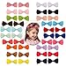 PGXT 40pcs Baby Girls Grosgrain Ribbon Bowknot Small Hair Bows with Covered Clips Barrettes for Teens Kids Toddlers Children